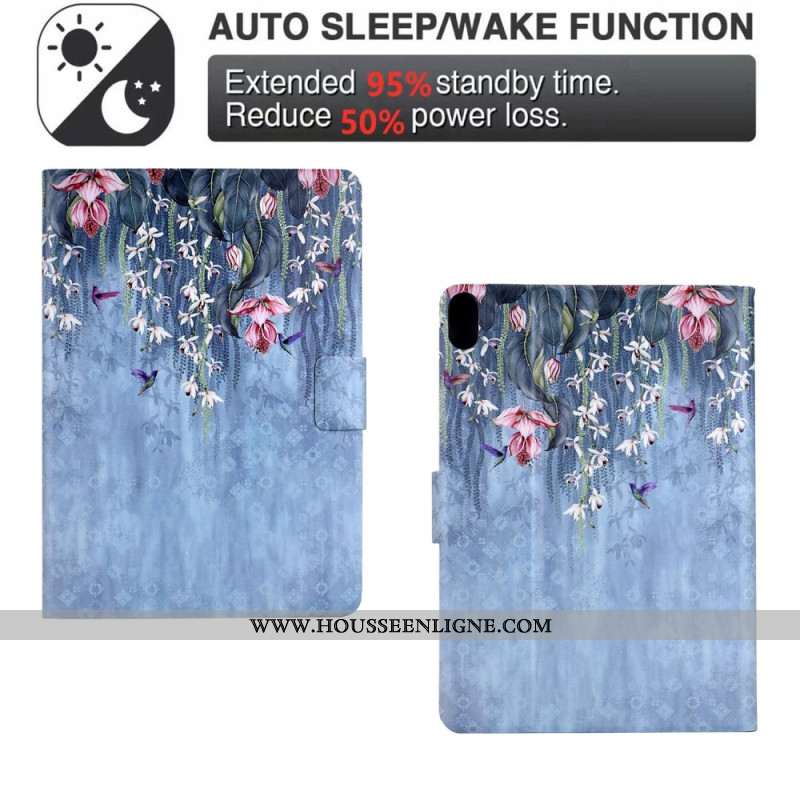 Housse Samsung Galaxy Tab S11 Pluie Florale