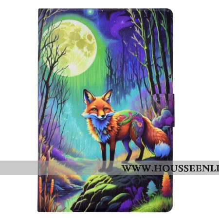 Housse Samsung Galaxy Tab S11 Renard au Clair de Lune