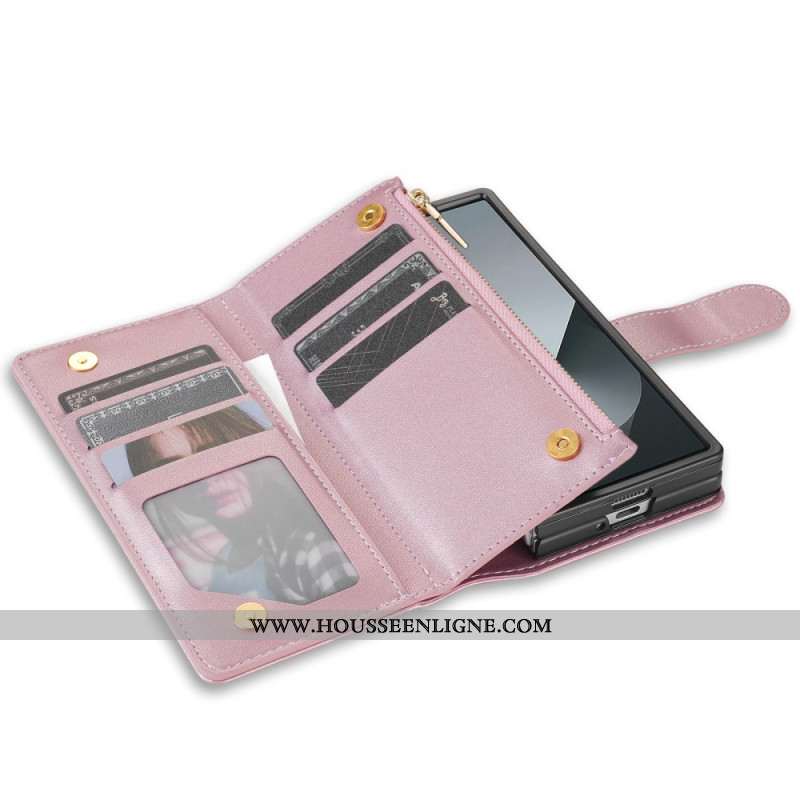 Housse Samsung Galaxy Z Fold 7 Matelassée avec Bandoulière et Lanière