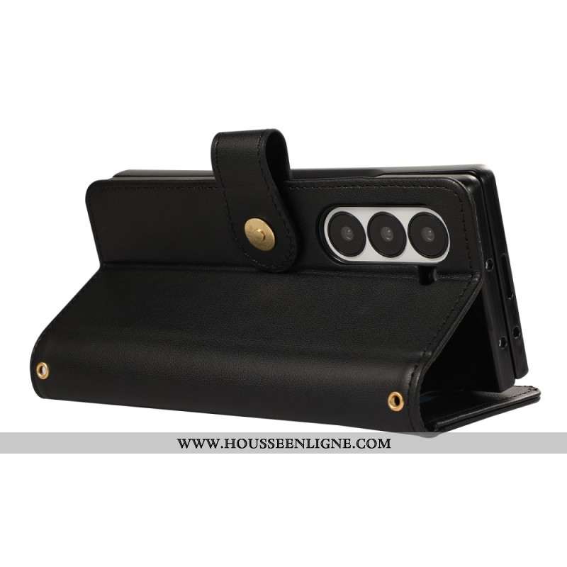 Housse Samsung Galaxy Z Fold 7 Matelassée à Lanière