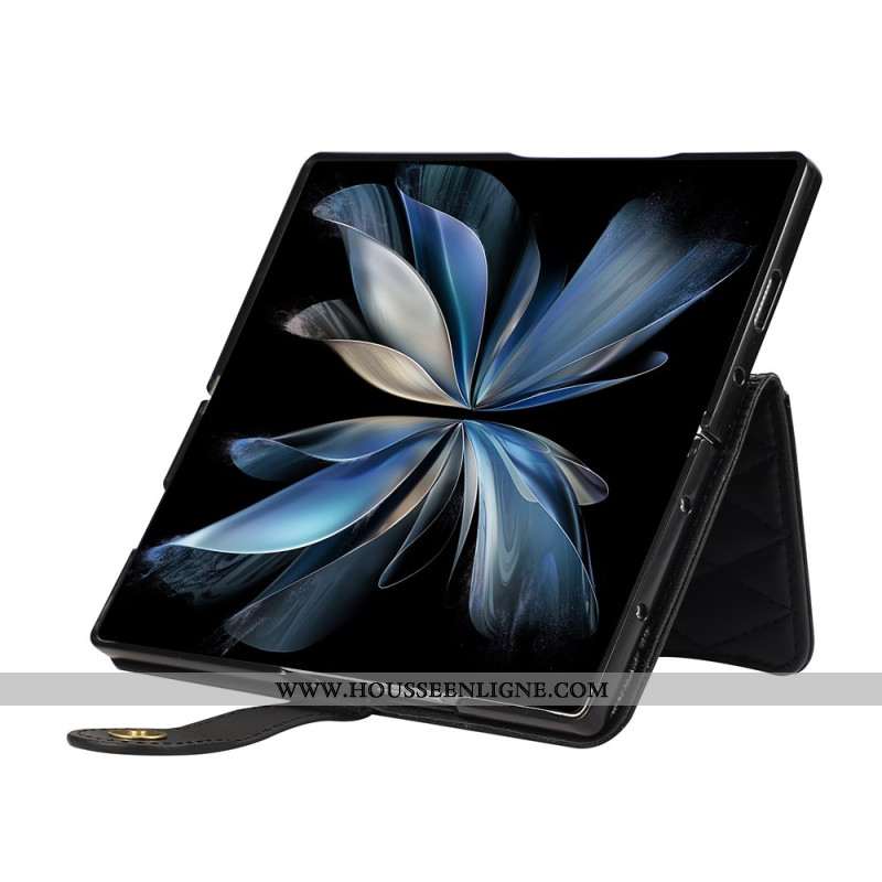 Housse Samsung Galaxy Z Fold 7 Matelassée à Lanière