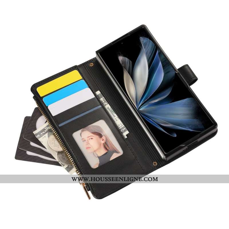 Housse Samsung Galaxy Z Fold 7 Matelassée à Lanière