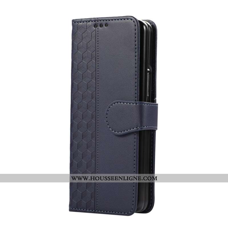 Housse Samsung Galaxy Z Fold 7 Motif Gaufré avec Lanière