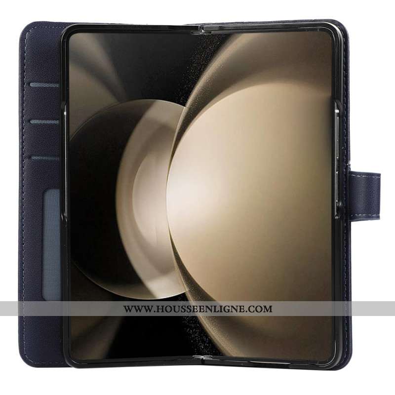 Housse Samsung Galaxy Z Fold 7 Motif Gaufré avec Lanière