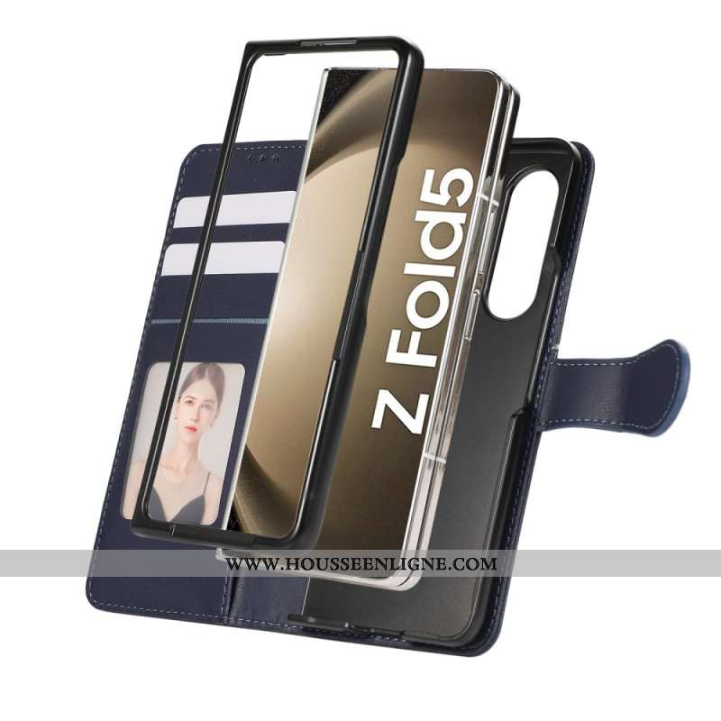 Housse Samsung Galaxy Z Fold 7 Motif Gaufré avec Lanière