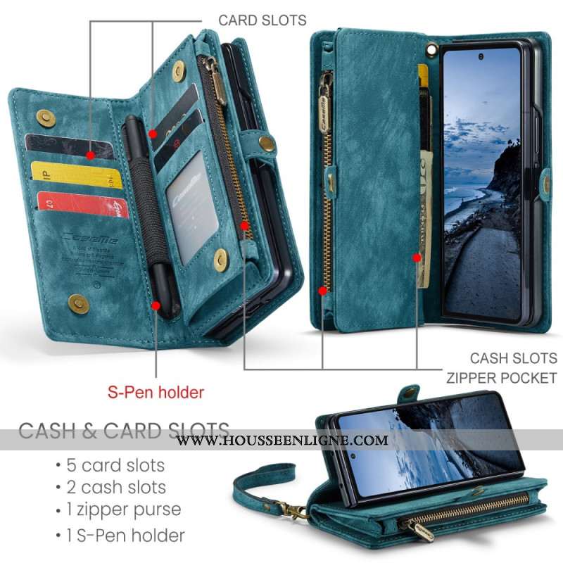 Housse Samsung Galaxy Z Fold 7 Portefeuille Détachable CASEME