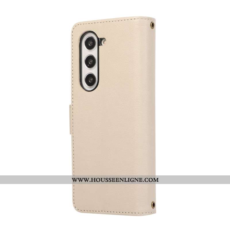 Housse Samsung Galaxy Z Fold 7 Portefeuille à Lanière