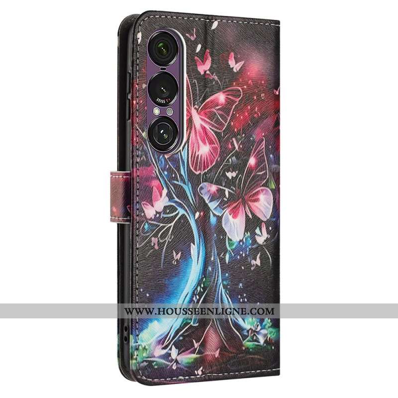 Housse Sony Xperia 1 VII Arbre aux Papillons