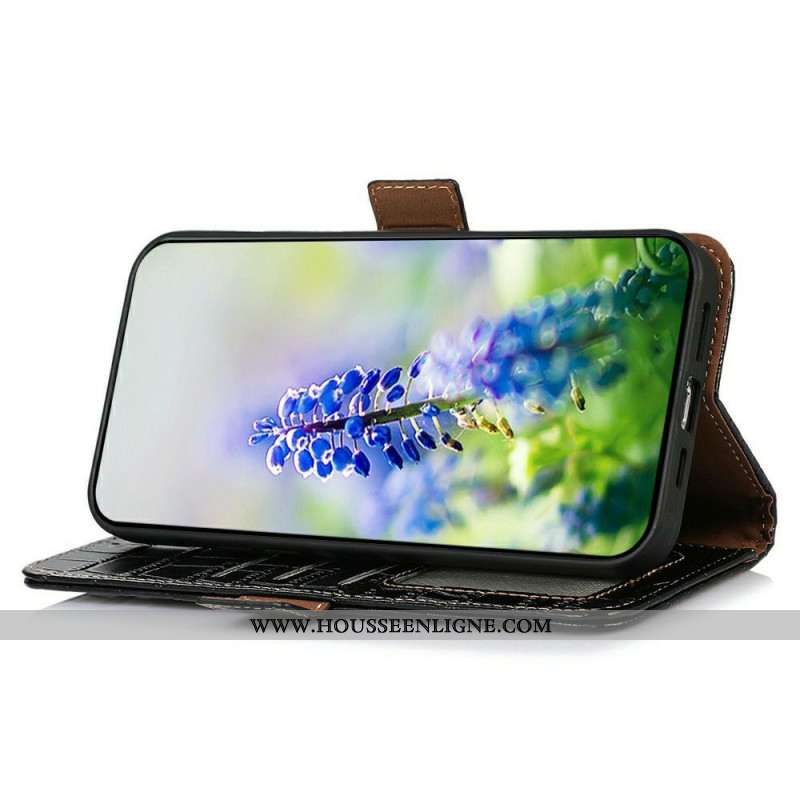 Housse Sony Xperia 1 VII Cuir Texture Crocodile