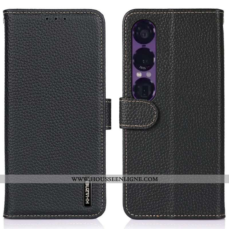 Housse Sony Xperia 1 VII Cuir Véritable KHAZNEH