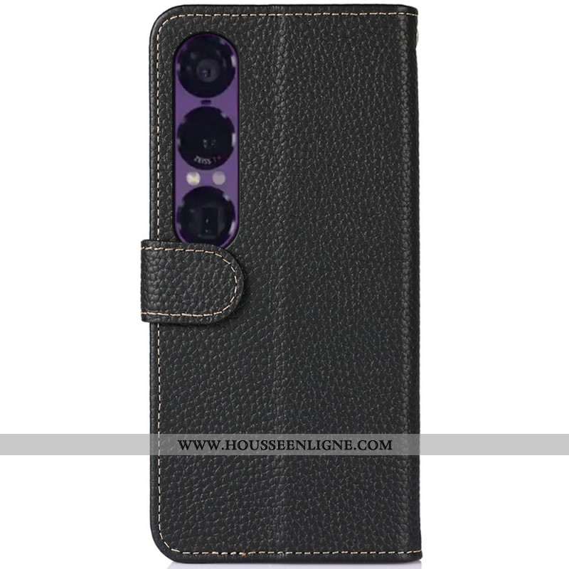 Housse Sony Xperia 1 VII Cuir Véritable KHAZNEH
