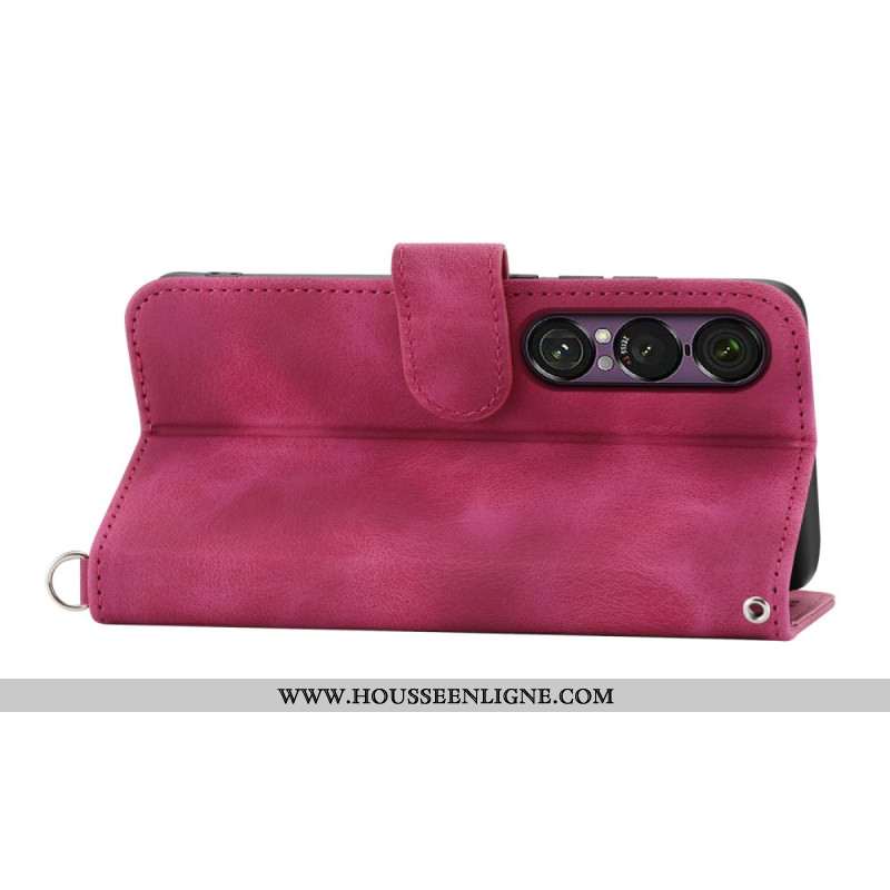 Housse Sony Xperia 1 VII Effet Daim Dentelle