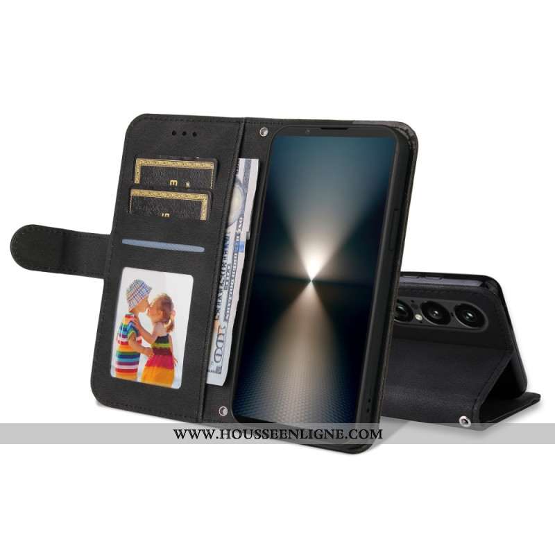 Housse Sony Xperia 1 VII Effet Vintage avec Rivet