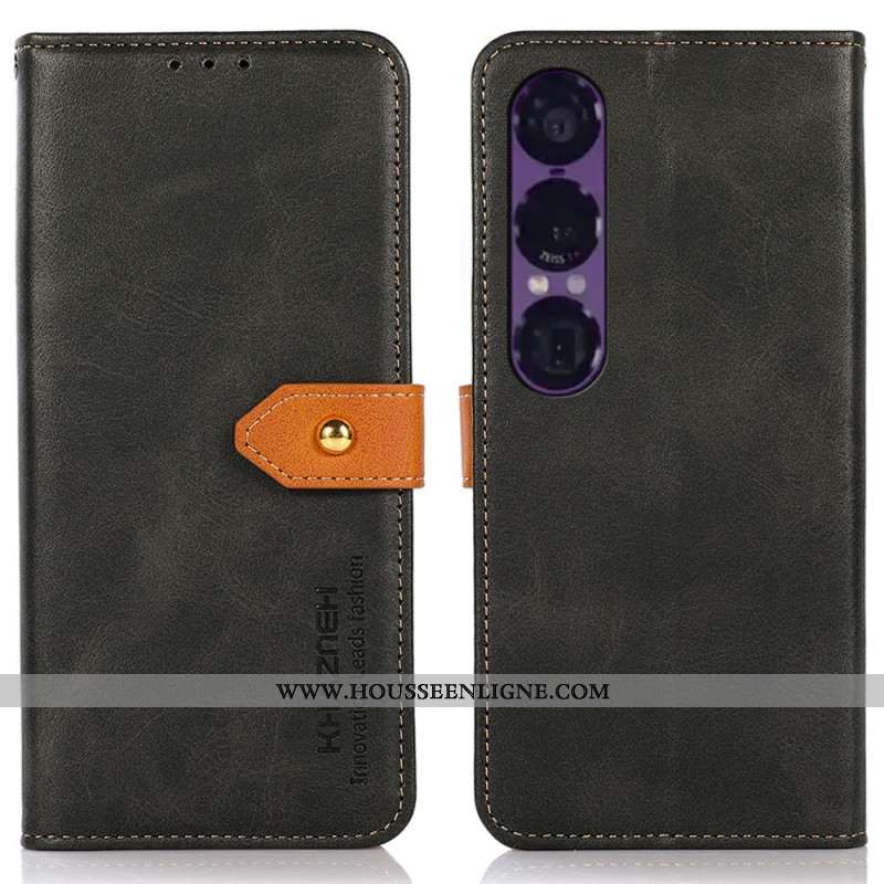 Housse Sony Xperia 1 VII Fermoir Doré KHAZNEH