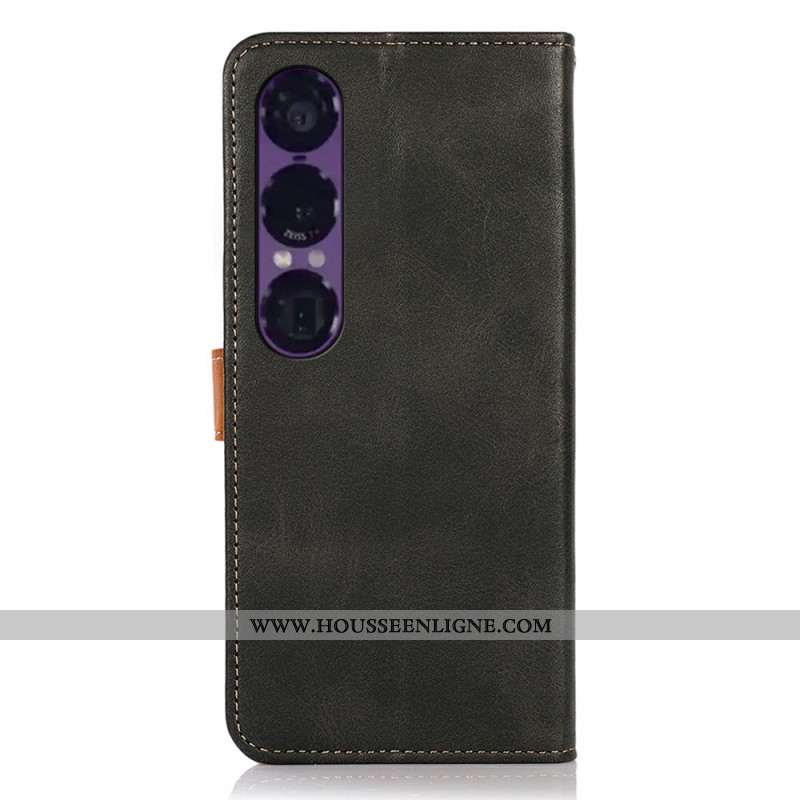 Housse Sony Xperia 1 VII Fermoir Doré KHAZNEH