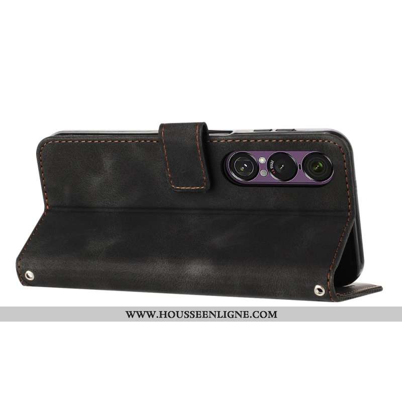 Housse Sony Xperia 1 VII Lignes Géométriques à Lanière