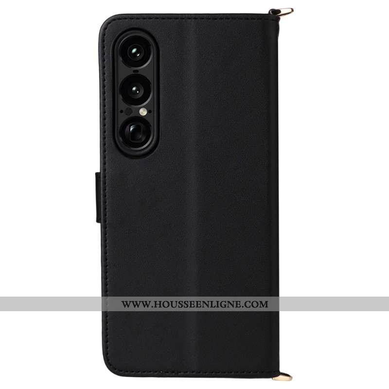 Housse Sony Xperia 1 VII Matelassée avec Lanière et Bandoulière