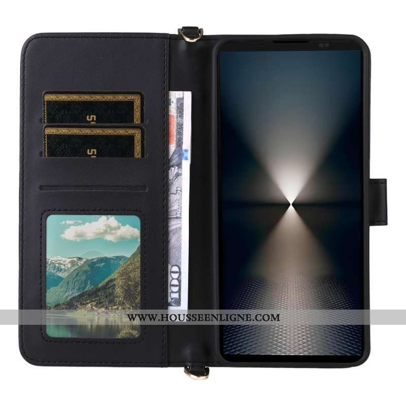 Housse Sony Xperia 1 VII Matelassée avec Lanière et Bandoulière