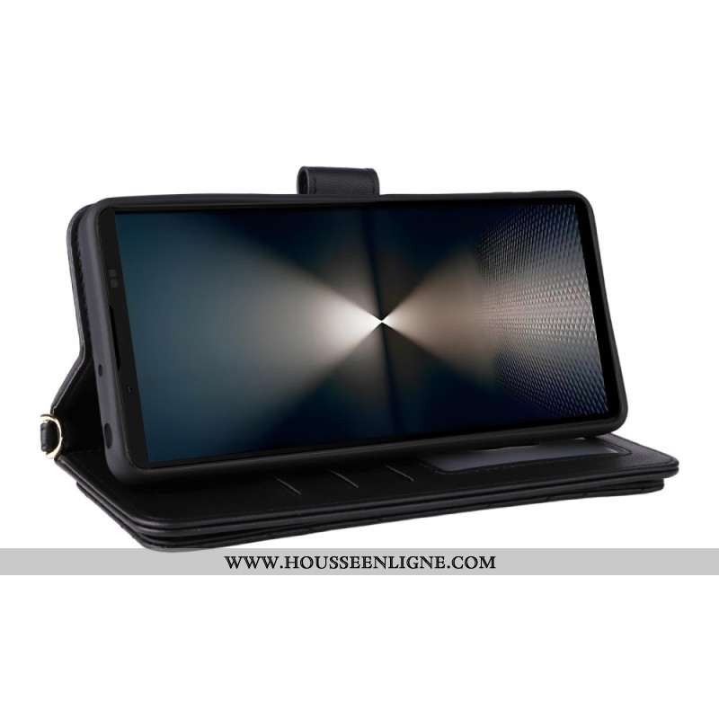 Housse Sony Xperia 1 VII Matelassée avec Lanière et Bandoulière