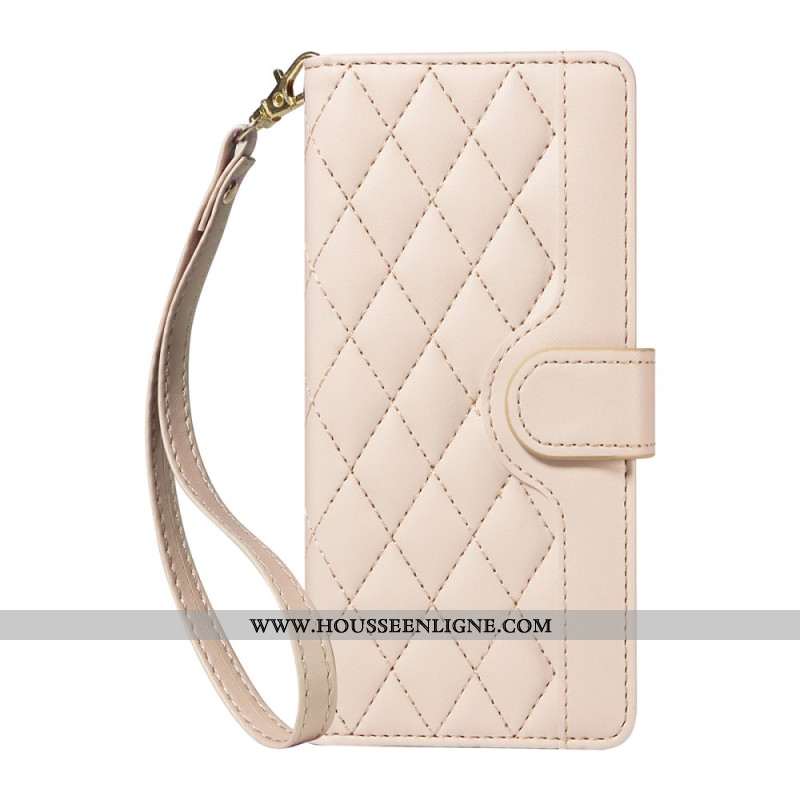 Housse Sony Xperia 1 VII Matelassée avec Lanière et Bandoulière