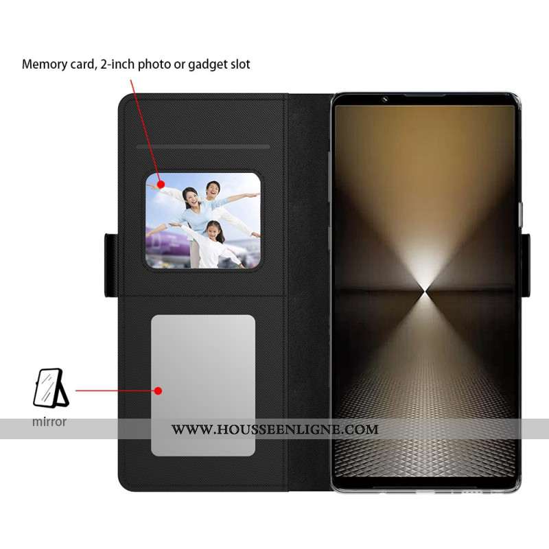 Housse Sony Xperia 1 VII Miroir et Porte-Cartes