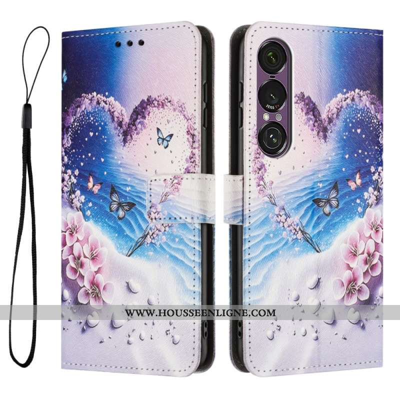 Housse Sony Xperia 1 VII Papillon et Cœur