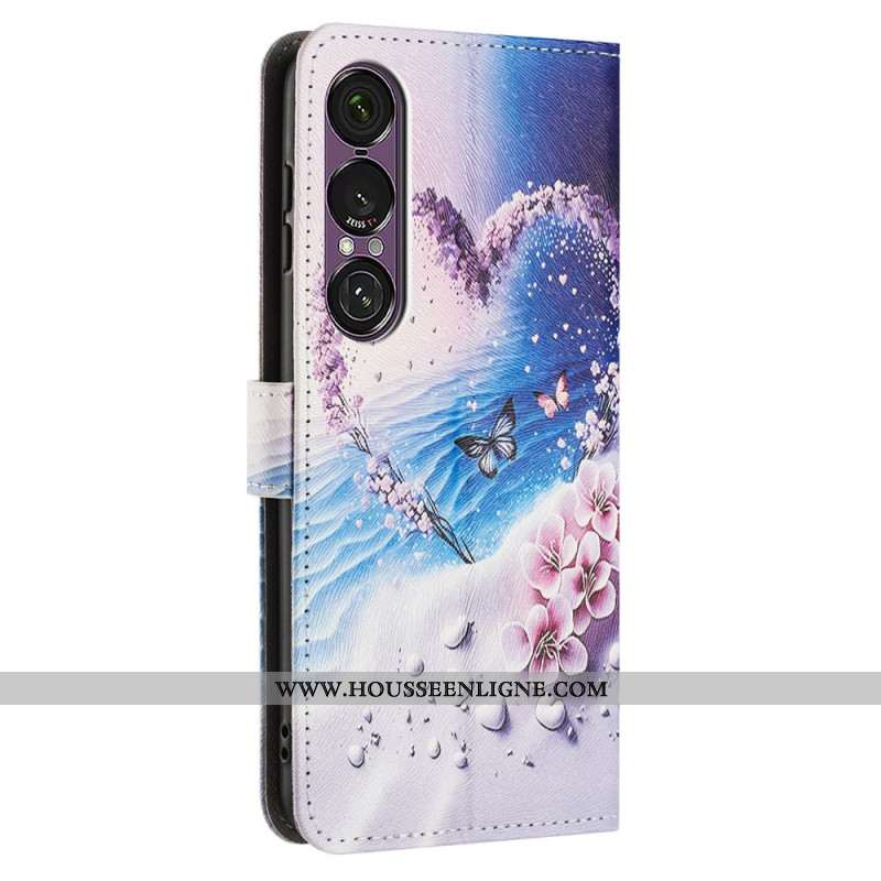 Housse Sony Xperia 1 VII Papillon et Cœur