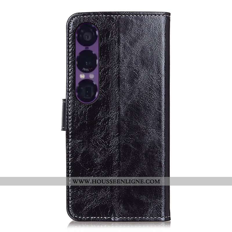 Housse Sony Xperia 1 VII Simili Cuir Brillant