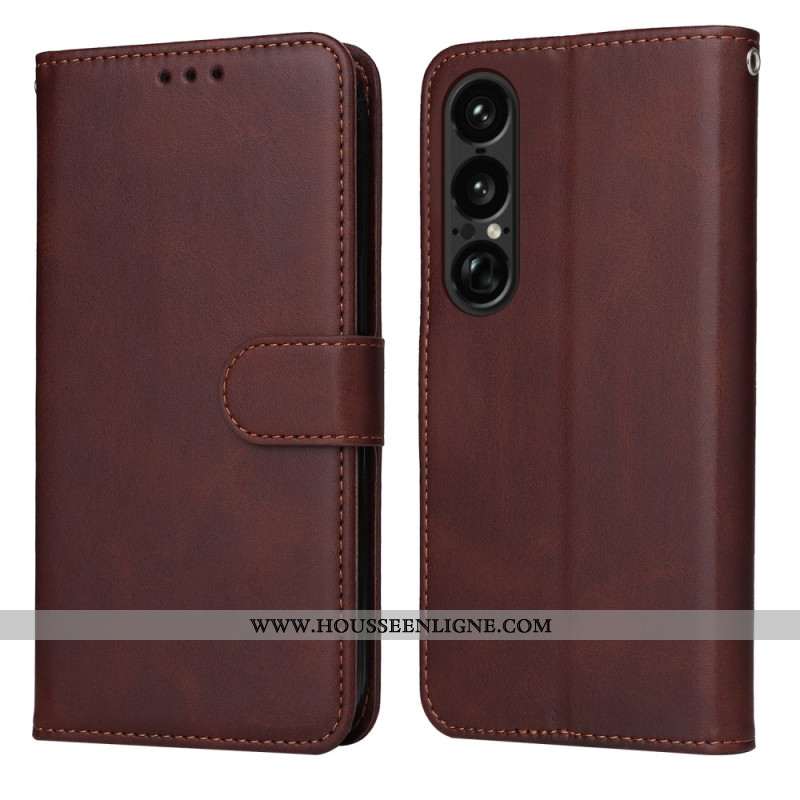 Housse Sony Xperia 1 VII Simili Cuir Uni