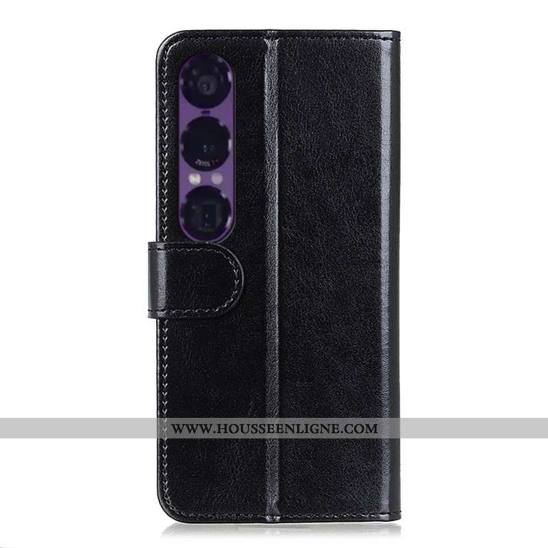 Housse Sony Xperia 1 VII Simili Cuir Verni