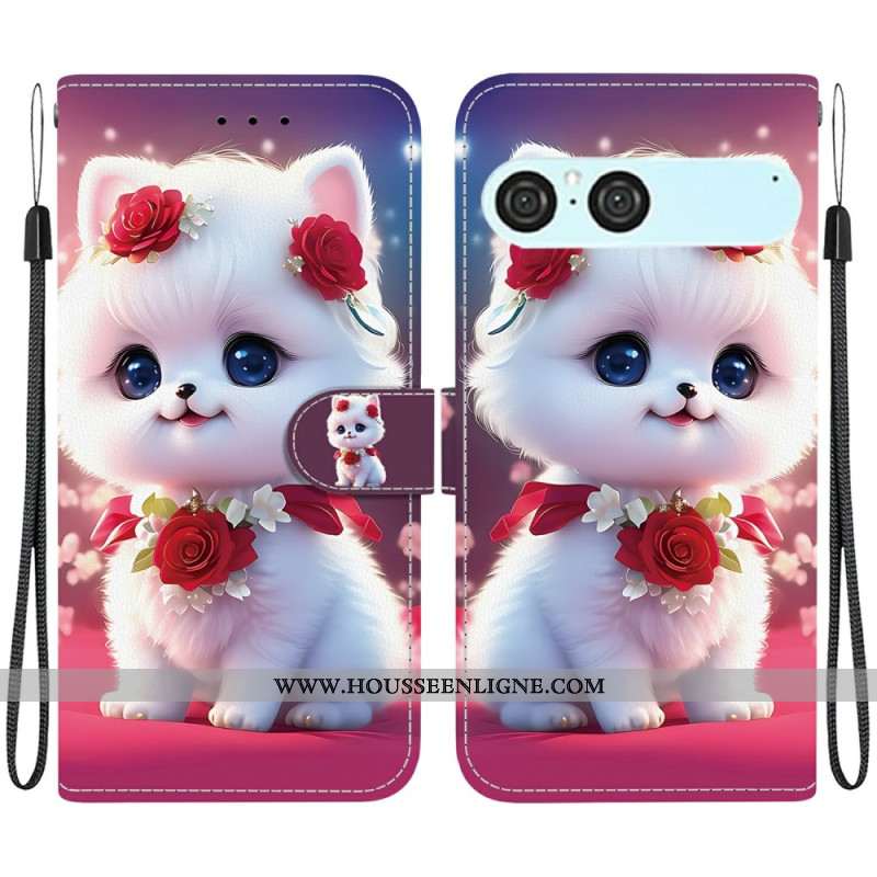 Housse Sony Xperia 10 VII Chat et Roses