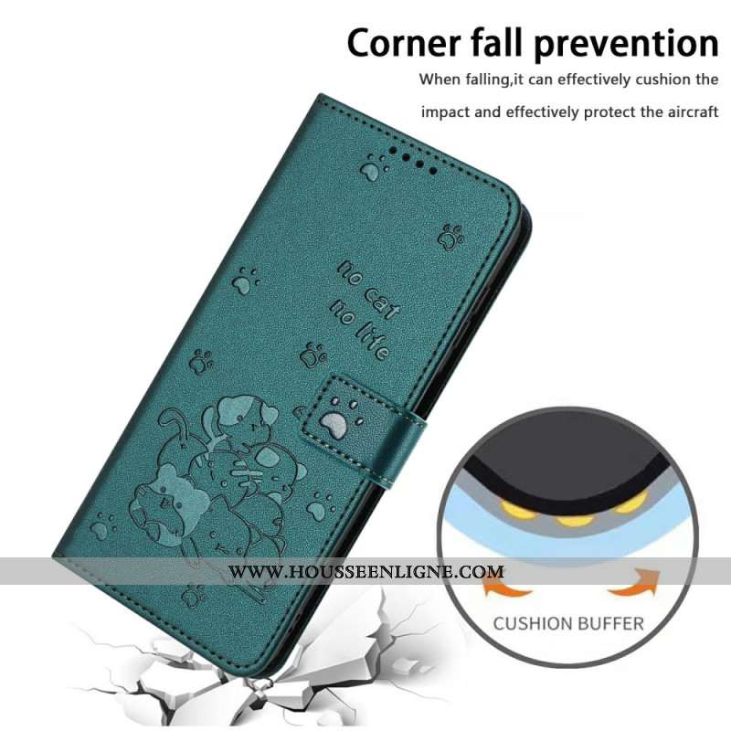 Housse Sony Xperia 10 VII Chats avec Lanière