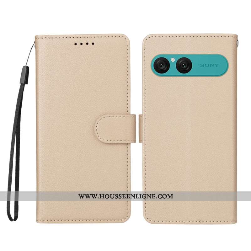 Housse Sony Xperia 10 VII Effet Cuir et Blocage RFID