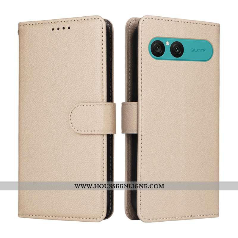 Housse Sony Xperia 10 VII Effet Cuir et Blocage RFID