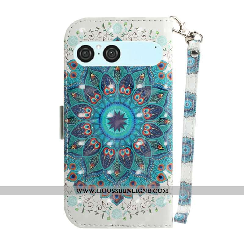 Housse Sony Xperia 10 VII Mandala Vert à Lanière