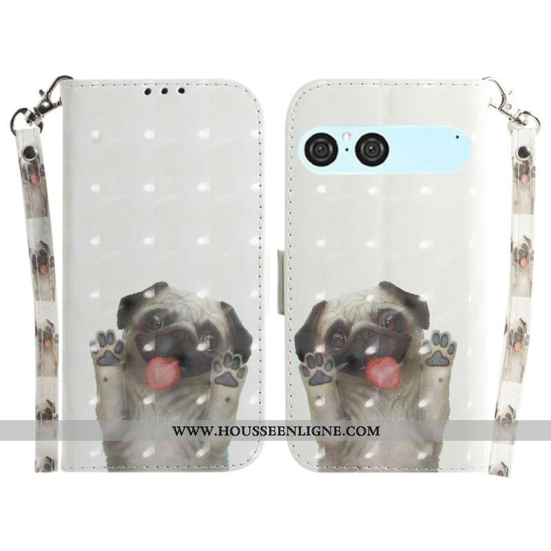 Housse Sony Xperia 10 VII Motif Carlin à Lanière