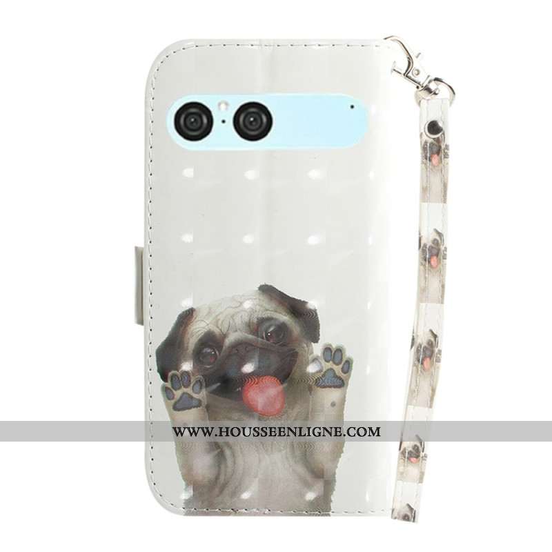 Housse Sony Xperia 10 VII Motif Carlin à Lanière