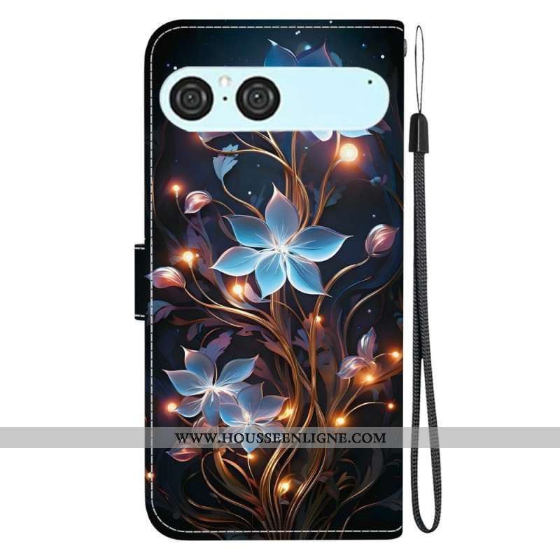 Housse Sony Xperia 10 VII Motif Floral Bleu