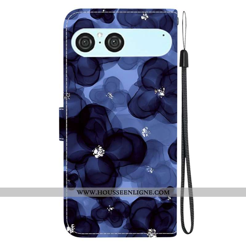 Housse Sony Xperia 10 VII Motif Floral Bleu