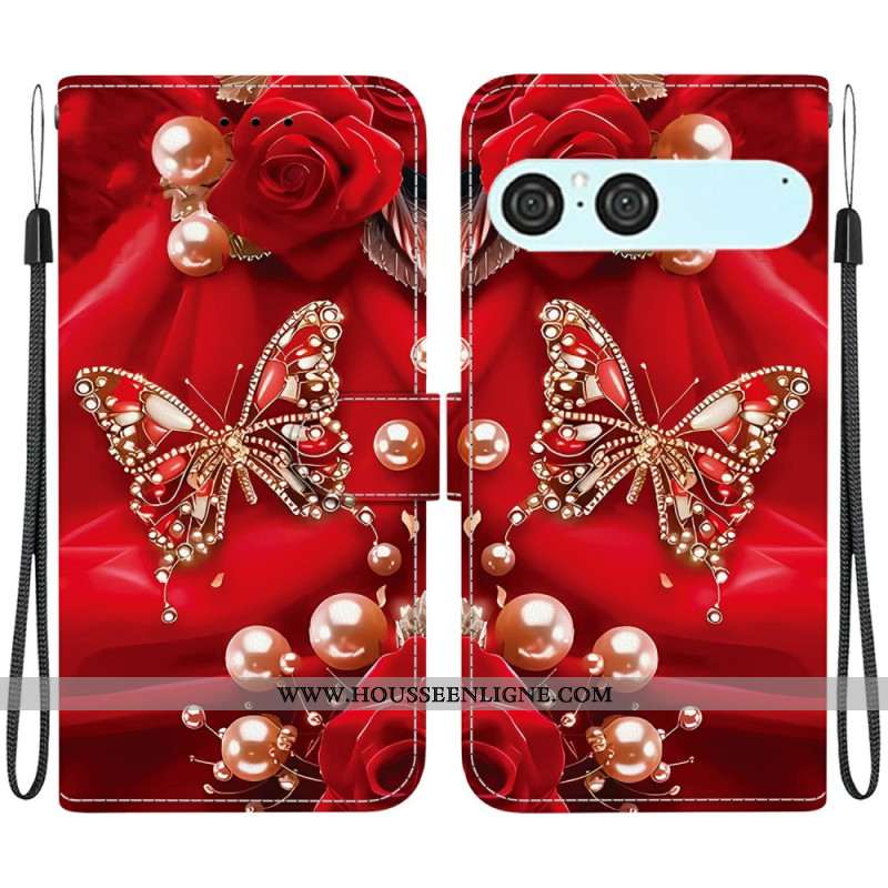 Housse Sony Xperia 10 VII Papillon et Perles