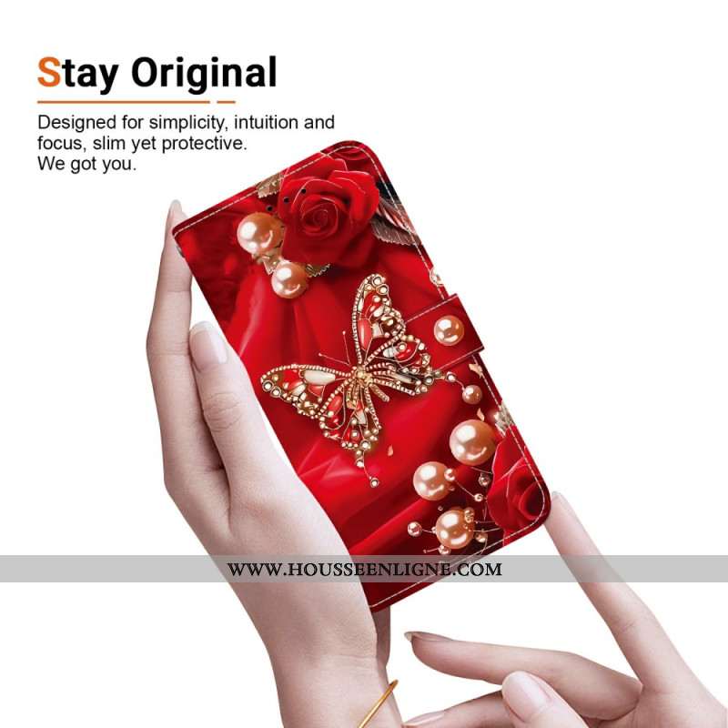 Housse Sony Xperia 10 VII Papillon et Perles