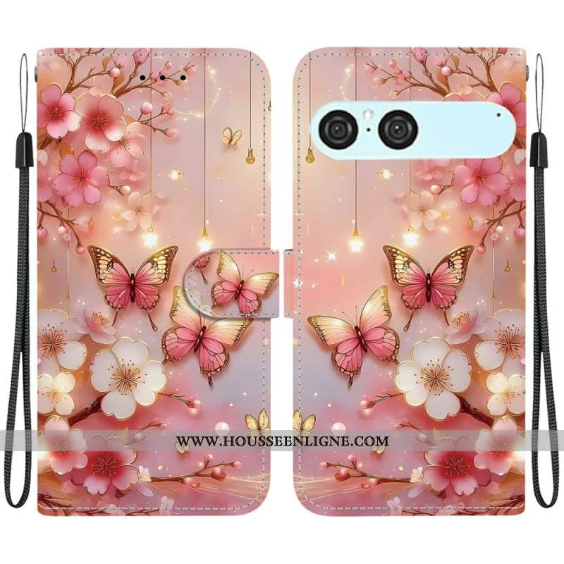 Housse Sony Xperia 10 VII Papillons Lanterne