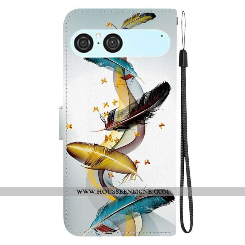 Housse Sony Xperia 10 VII Plumes Dorées