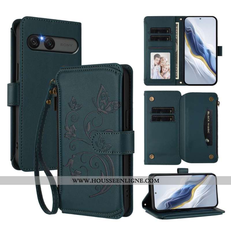 Housse Sony Xperia 10 VII Portefeuille RFID Floral