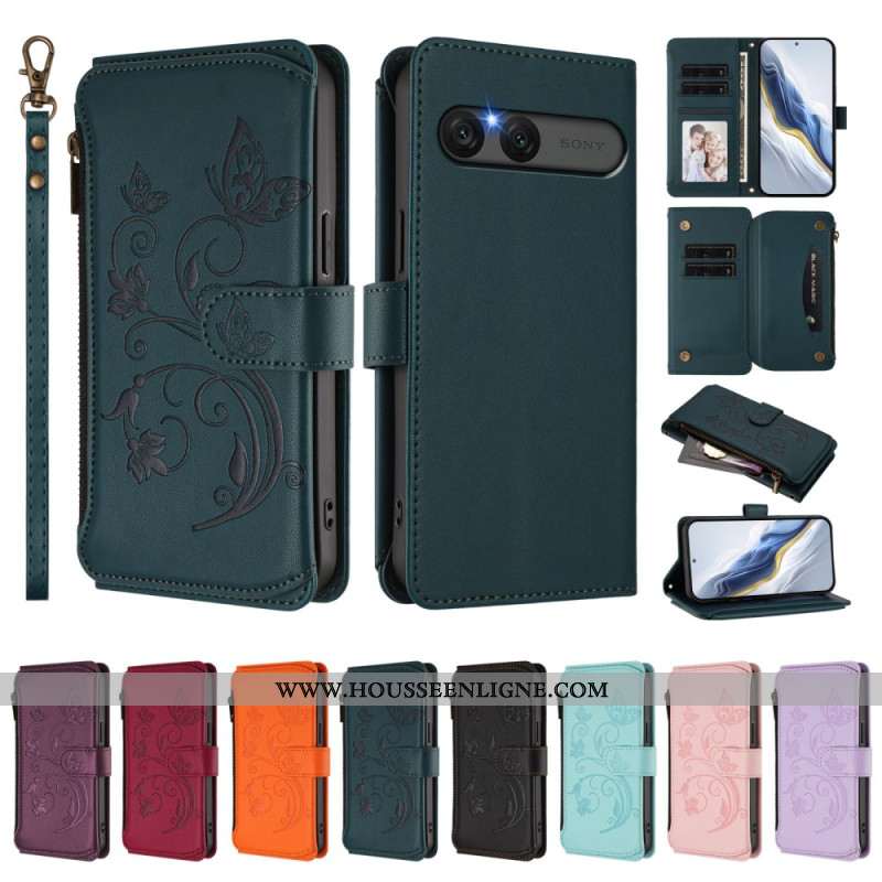 Housse Sony Xperia 10 VII Portefeuille RFID Floral