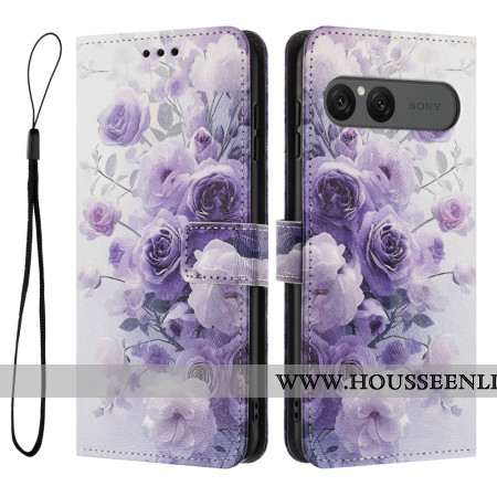 Housse Sony Xperia 10 VII Roses Violettes