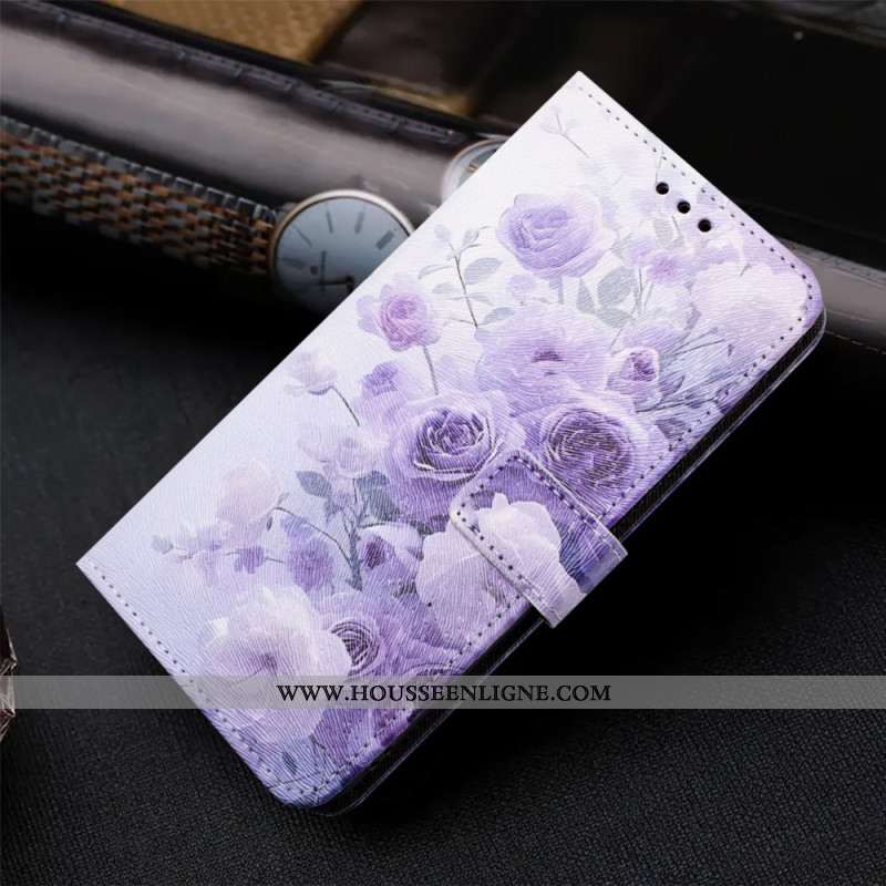 Housse Sony Xperia 10 VII Roses Violettes
