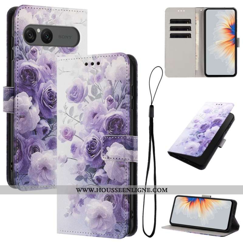 Housse Sony Xperia 10 VII Roses Violettes