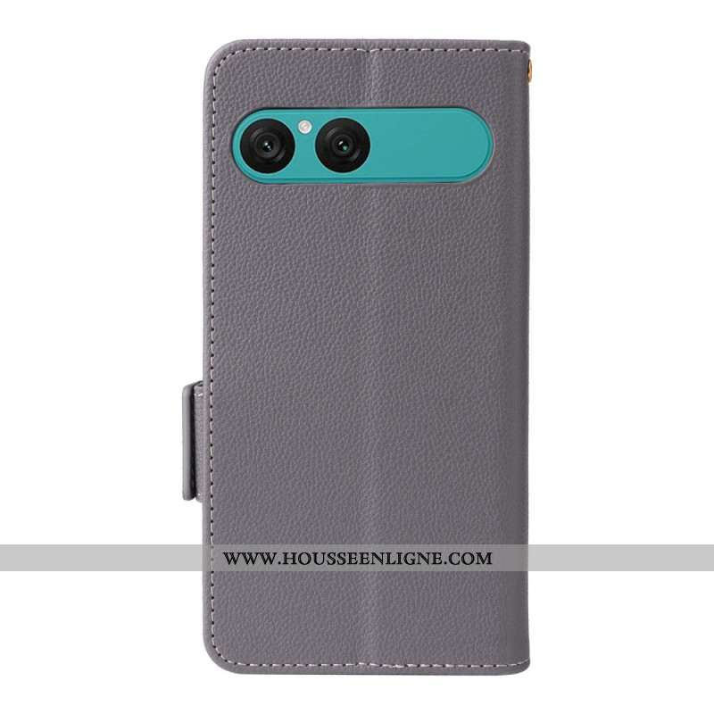 Housse Sony Xperia 10 VII Simili Cuir à Lanière