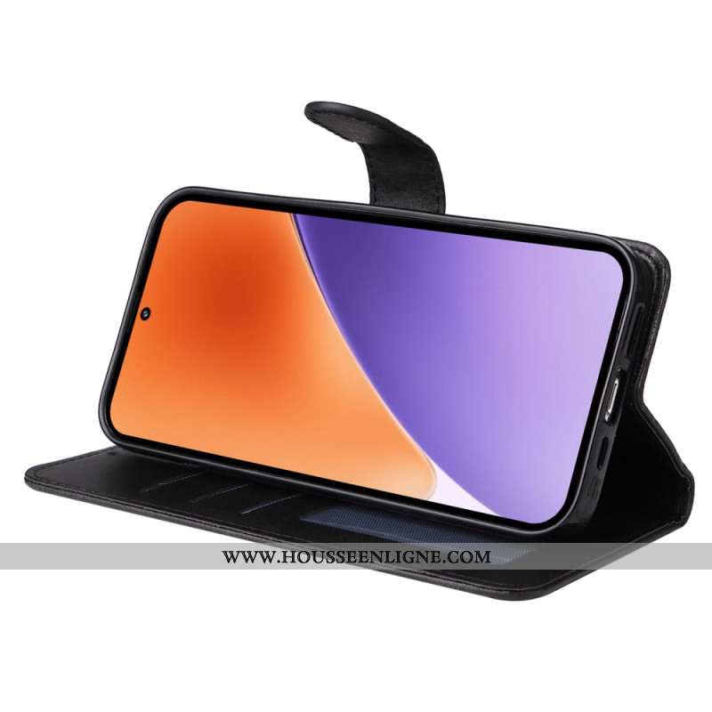 Housse Xiaomi 15 Effet Cuir Uni à Lanière